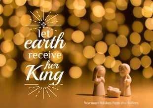 Free  Template: بطاقة عيد الميلاد الدينية