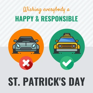 Free  Template: Responsible Happy St. Patrick's Day Instagram Post