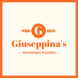 Free  Template: Logo commercial de la pizzeria au feu de bois