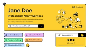 premium  Template: Nanny Services Business Card