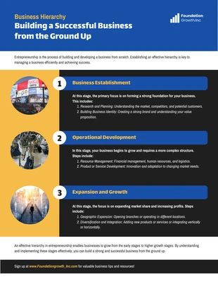 Free  Template: Business Infographic : Building a Successful Business from the Ground Up
