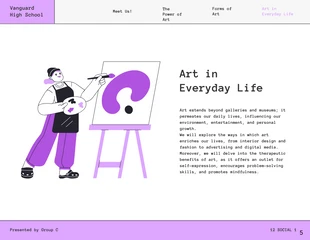Purple and White Illustration Group Project Education Presentation - Página 5
