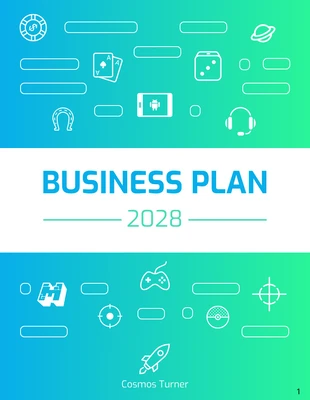 business  Template: Plano de negócios de jogos simples