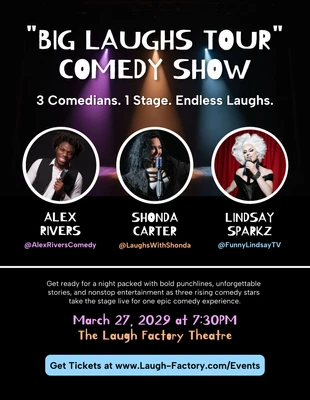 premium  Template: Comedy Show Flyer Template