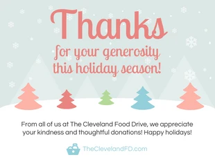 Nonprofit Charity Christmas Thank You Card