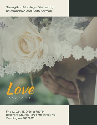 Free  Template: Heirat Religiöse Predigt Kirche Veranstaltung Flyer