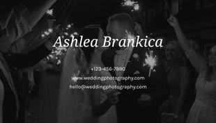 Light Grey Minimalist Aesthetic Wedding Photography Business Card - Seite 2