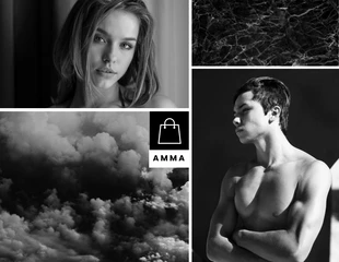 Free  Template: Collage de fotos de moda minimalista