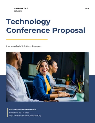 business  Template: Vorschlag für eine Technologiekonferenz