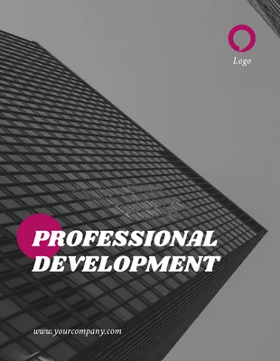 Free  Template: Planos de desenvolvimento profissional de negócios simples e elegantes em preto e rosa