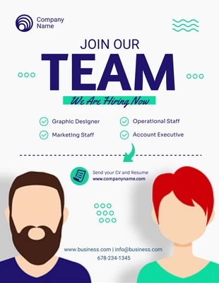 Free  Template: Join Our Team Hiring Flyer Template