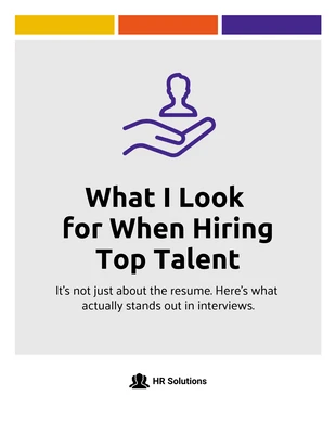 Free accessible Template: Hiring Manager Insights LinkedIn Carousel Post