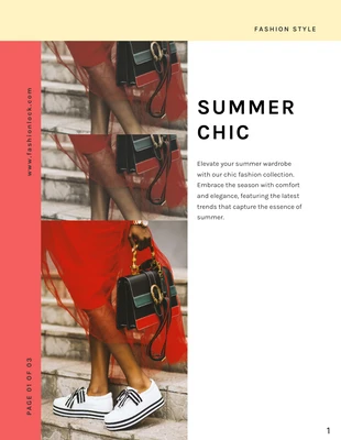 Free  Template: Red And Yellow Simple Fashion Catalog