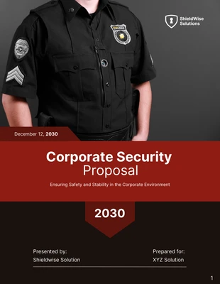 Free  Template: Corporate Security Proposal