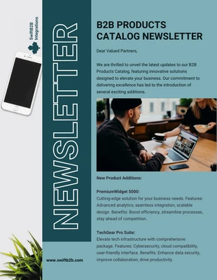 Free  Template: B2B Products Catalog Newsletter