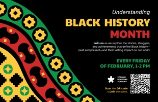premium Template: Vorlage für ein Vortragsplakat zum Black History Month