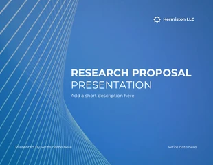 Free  Template: Blue Professional Modern Proposal Business Presentation