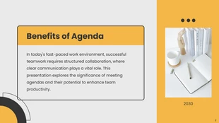 Black and Yellow Agenda Presentation - Página 2