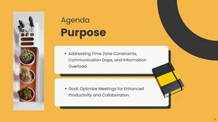 Black and Yellow Agenda Presentation - صفحة 3