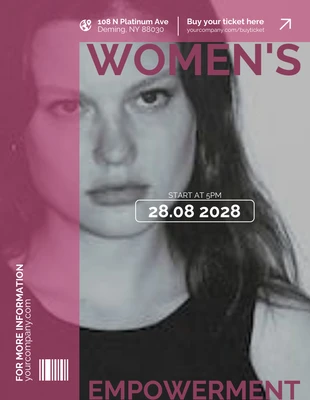 Free  Template: Modello di poster per il festival delle donne rosso-marrone