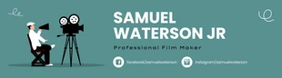 Free  Template: Sage Green Simple Illustration Film Youtube Banner