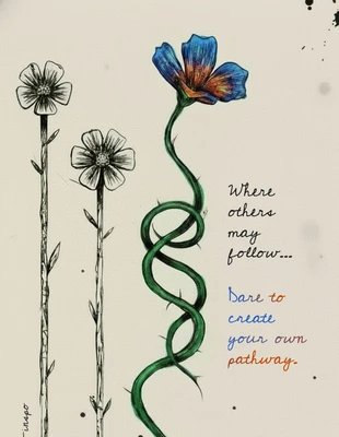 Free Template: Modello di poster motivazionale per ispirare a creare il tuo percorso