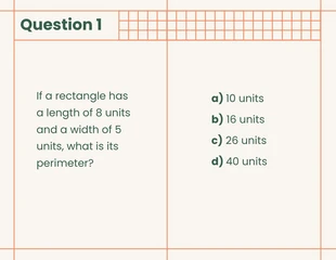 Cream, Green and Orange Minimalist Quiz Math Presentation - Seite 3