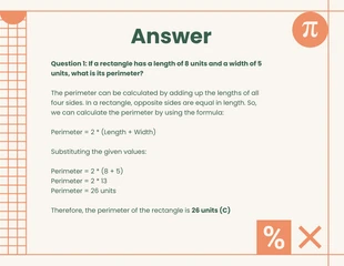 Cream, Green and Orange Minimalist Quiz Math Presentation - Pagina 4