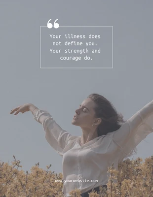 Free  Template: Photo Background Mental Health Quote Poster