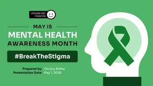 premium  Template: Presentazione informativa del mese di sensibilizzazione sulla salute mentale