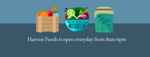 Free  Template: لافتة ترويجية لبيع المواد الغذائية بالتجزئة على Facebook