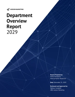 Free  Template: plantilla de informe del departamento