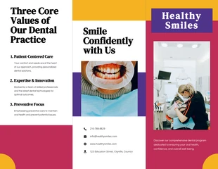 premium  Template: كتيب الابتسامات الصحية الحديثة لطب الأسنان