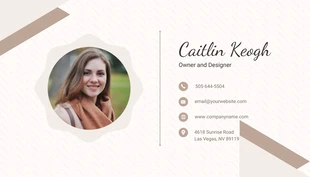 Soft Brown Jewelry Business Card - Pagina 2