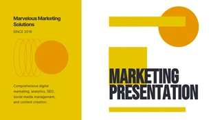Free  Template: Simple Yellow And Orange Marketing Presentation