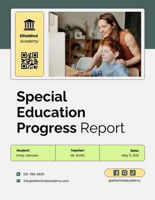 premium  Template: Special Education Progress Report