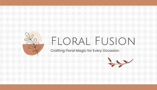 Free  Template: Carte de visite florale marron