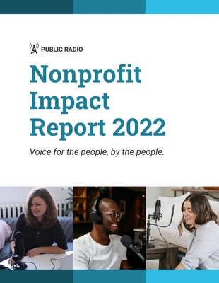 Free and accessible Template: Rapporto sull'impatto delle aziende non profit