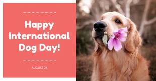 Free  Template: Red Dog Day Facebook Post
