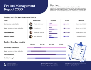 business  Template: Modelo de Relatório de Gerenciamento de Projetos