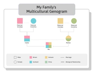 Free  Template: Multicultural Genogram Template