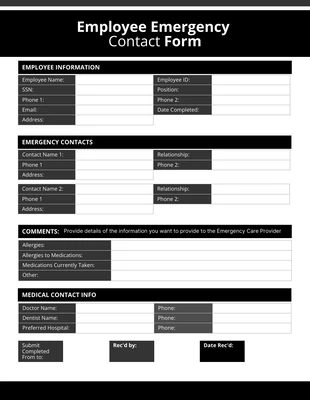 Free  Template: Formulários de contato pretos simples e minimalistas