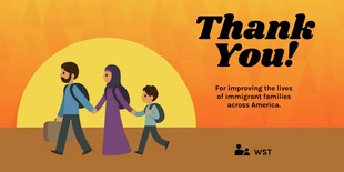 Immigrant Nonprofit Thank You Twitter Post