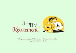 Navy Yellow White Simple Modern Happy Retirement Card - Pagina 2