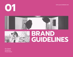 Free  Template: Pink and Blue Brand Guidelines