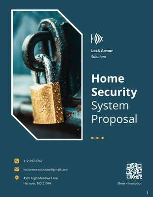 premium  Template: Home Security System Proposals