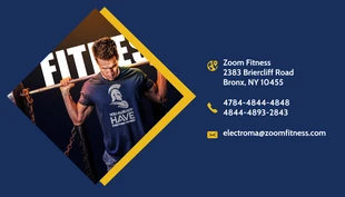 Modern Fitness Trainer Business Card - Seite 2