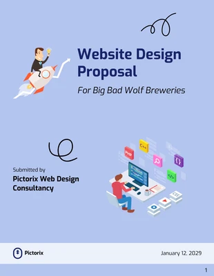 Free  Template: Exemplo de proposta de web design
