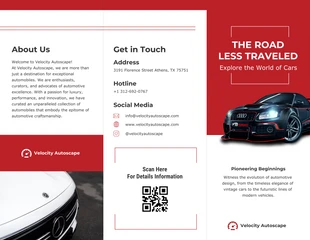 premium  Template: Red And White Minimalist Car Brochure