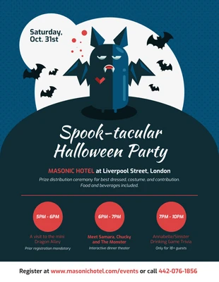 premium  Template: Flyer de la fiesta de Halloween oscura